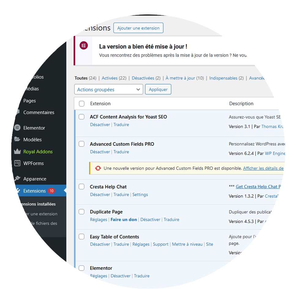 Refonte site internet WordPress