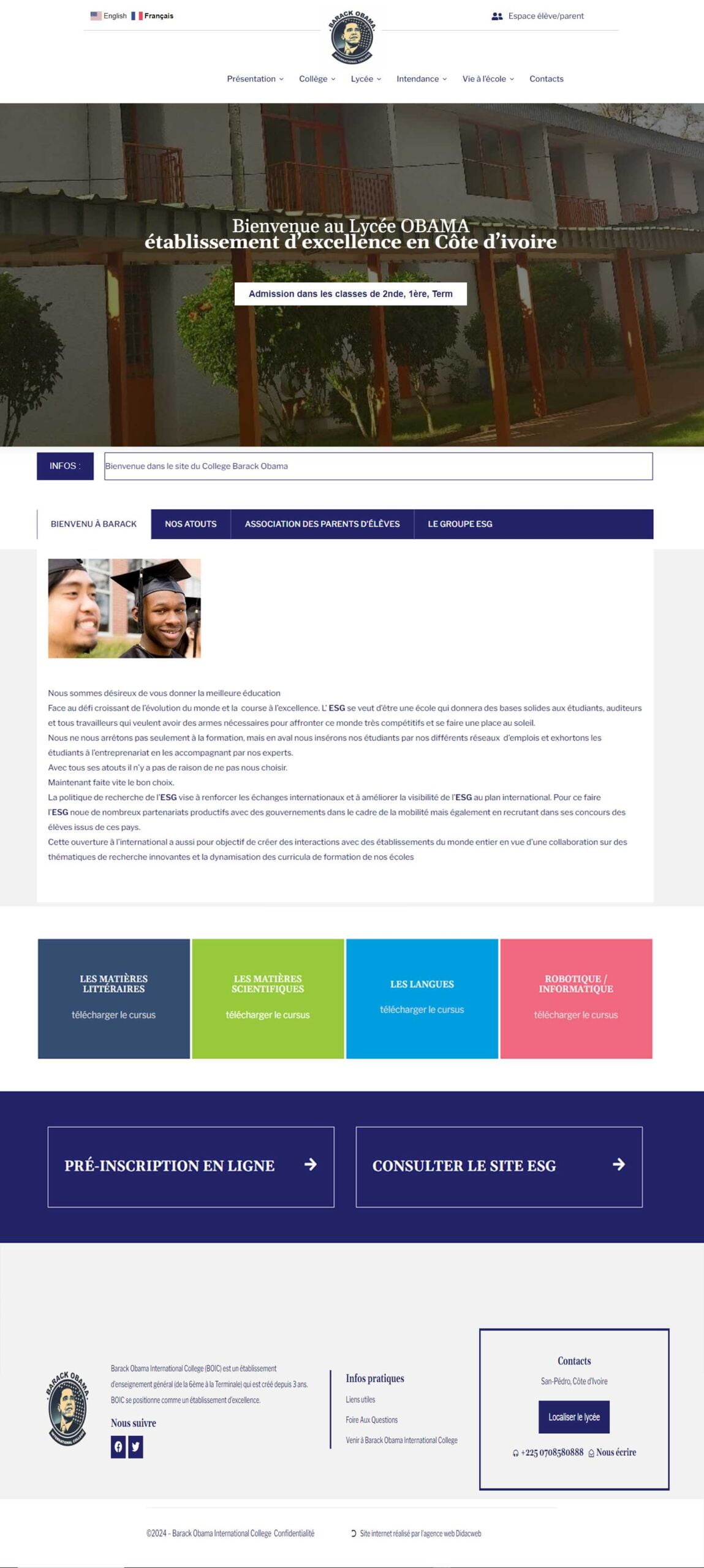 Présentation du Lycée Barack Obama